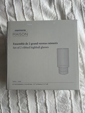 Ribbed Highball glasses